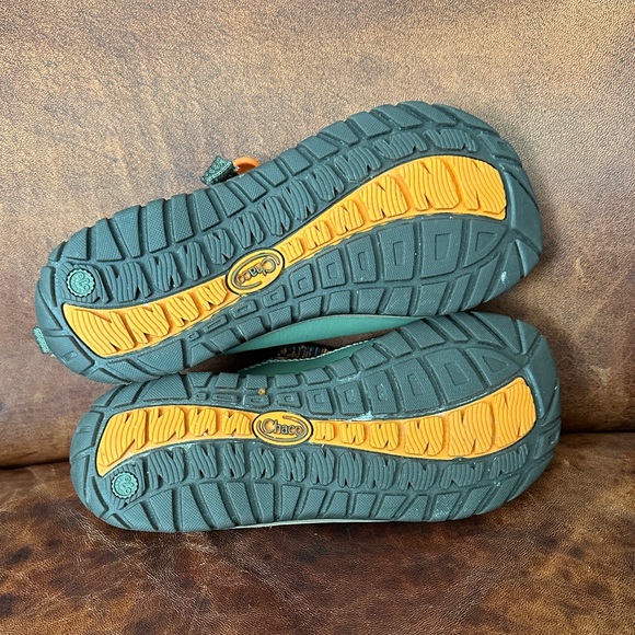 Chaco Green and Orange Kids Sandals - Picture 7 of 8